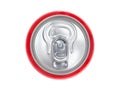 Red can of soda, view from the top Royalty Free Stock Photo