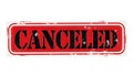 Red cancelled stamp Royalty Free Stock Photo