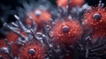 Red Cancer Cells In Unreal Engine: A Photorealistic Composition Royalty Free Stock Photo