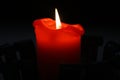 Red candle Royalty Free Stock Photo