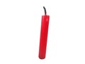 Red candle candlestick isolated on the white background Royalty Free Stock Photo