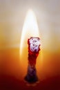 Red candle flame Royalty Free Stock Photo