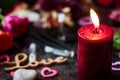 Red candle flame Royalty Free Stock Photo