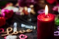 Red candle flame Royalty Free Stock Photo