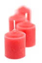 Red candle with isloated white background Royalty Free Stock Photo