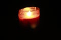 Red candle lights..bright of the dark Royalty Free Stock Photo