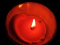 Red candle lit Royalty Free Stock Photo