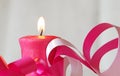 Red candle lit Royalty Free Stock Photo