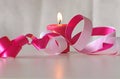 Red candle lit Royalty Free Stock Photo