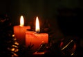 Red candles Royalty Free Stock Photo