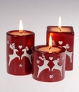 Red candles Royalty Free Stock Photo