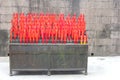 Red candles in the Lingyin temple, Hangzhou, China