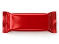 Red candy bar wrapper isolated on white background Royalty Free Stock Photo