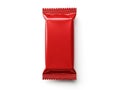 Red candy bar wrapper isolated on white background Royalty Free Stock Photo