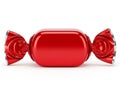 Red candy wrapper isolated on white background Royalty Free Stock Photo