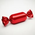 Red candy wrapper isolated on white background Royalty Free Stock Photo
