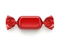 Red candy wrapper isolated on white background Royalty Free Stock Photo