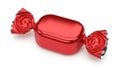 Red candy wrapper isolated on white background Royalty Free Stock Photo
