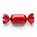 Red candy wrapper isolated on white background Royalty Free Stock Photo
