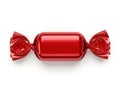 Red candy wrapper isolated on white background Royalty Free Stock Photo