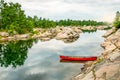 Red canoe