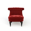 Red canvas armchair