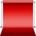 Red Canvas studio. Red Studio curtain. Background for photography. Vector illustration. Royalty Free Stock Photo