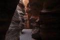 Red canyon in Israel near Eilat. Picturesque and undulating rocks hollowed out by rain in sandstone in the Negev desert