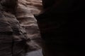 Red canyon in Israel near Eilat. Picturesque and undulating rocks hollowed out by rain in sandstone in the Negev desert