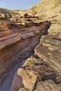 Red canyon in mountains of Eilat Royalty Free Stock Photo