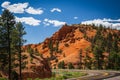 Red Canyon NM in Utah with highway winding through