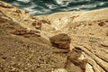 The Red Canyon tourist attraction near to Eilat HDR black gold Royalty Free Stock Photo