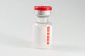 Red cap injection vial show medicine concept Royalty Free Stock Photo