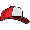 Red Cap Trucker Hat Vector Illustration