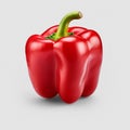 Red capsicum isolated on transparent background