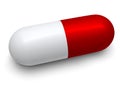 Red capsule, pharmaceutical Royalty Free Stock Photo