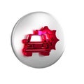 Red Car accident icon isolated on transparent background. Insurance concept. Security, safety, protection, protect Royalty Free Stock Photo