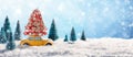 Red Car Carrying Christmas Gifts Royalty Free Stock Photo