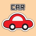 Red car cartoon Royalty Free Stock Photo