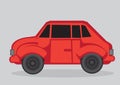 Red Car Cartoon Vector Illustration Royalty Free Stock Photo