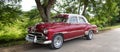 Red car in cuba