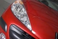 Red Car Front Light Royalty Free Stock Photo