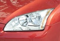 Red car headlight