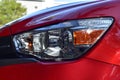Red car headlight detail Royalty Free Stock Photo