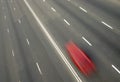 Red car with motion blur Royalty Free Stock Photo