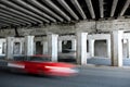 Red car motion blur Royalty Free Stock Photo