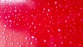 Red car after rain. Water drops collect on top of metal surface. red water drops on abstract background Royalty Free Stock Photo