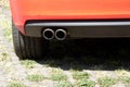 Dual Exhaust Pipe Royalty Free Stock Photo