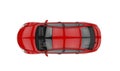 Red Car Top View Royalty Free Stock Photo