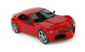 Red car on white background Royalty Free Stock Photo